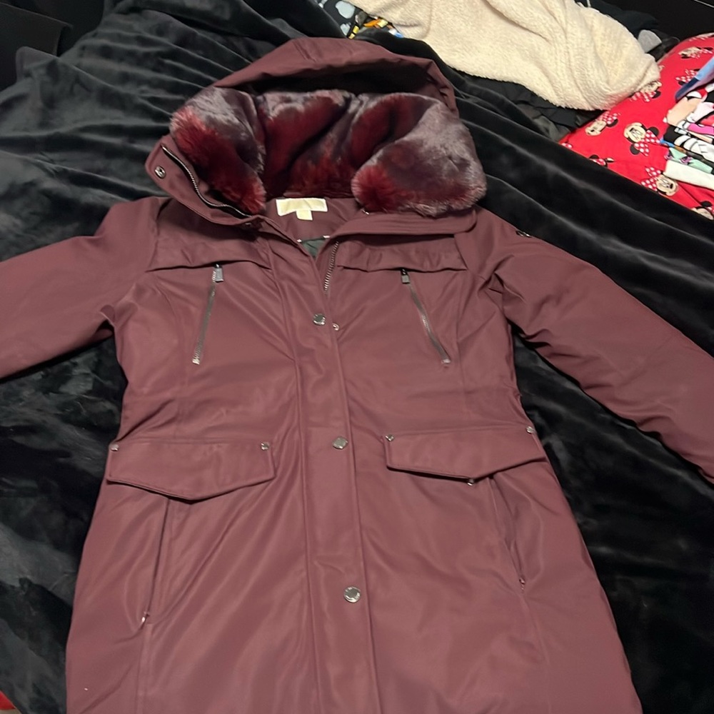 Michael Kors Brand new burgundy coat size small